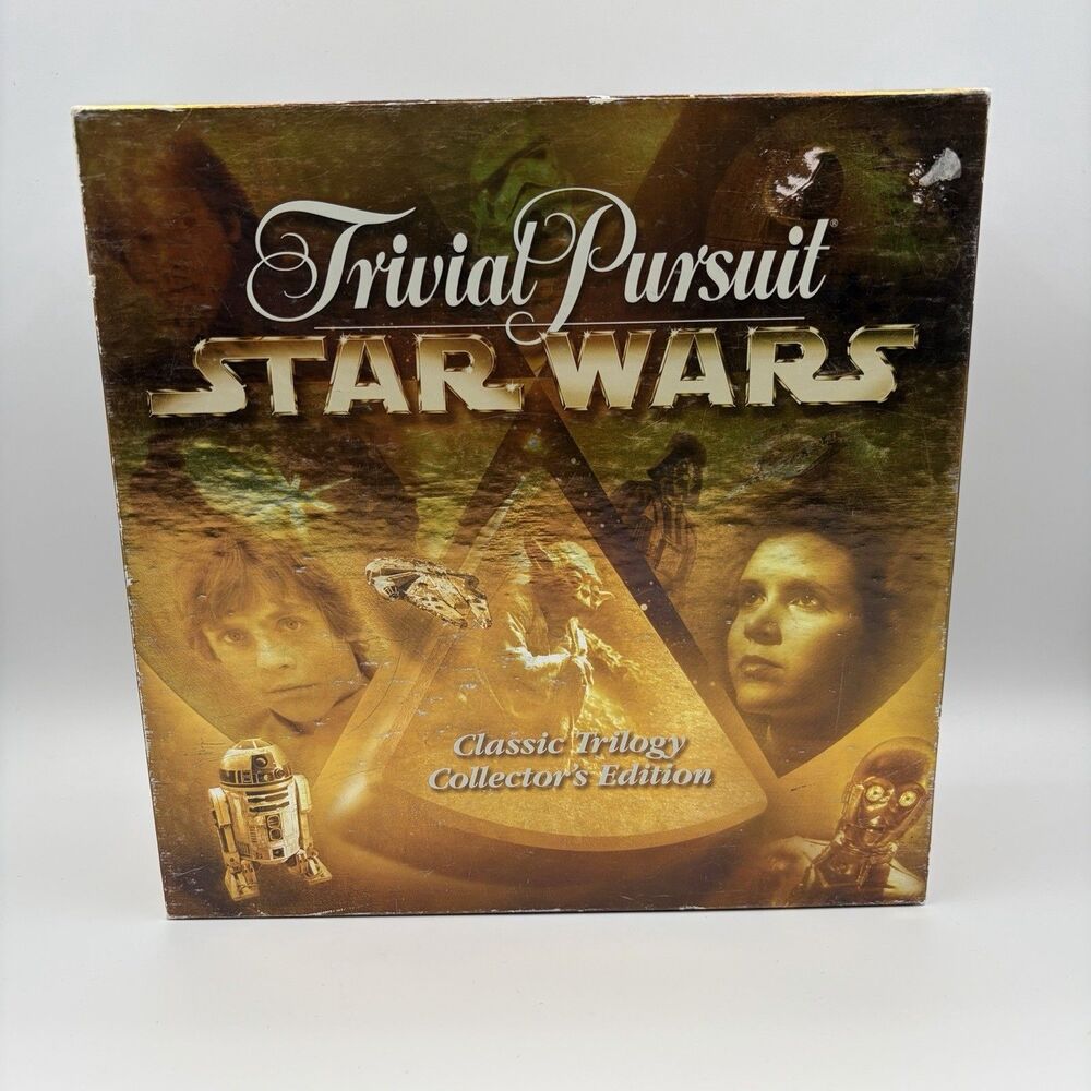 Trivial Pursuit Star Wars Classic Trilogy COMPLETE 1997 Trivia R2D2 WORKS